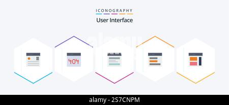 User Interface 25 Flat icon pack including interface. communication. user. user. hero Stock Vector
