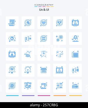 Ux And Ui 25 Blue icon pack including recommend. favorite like ...