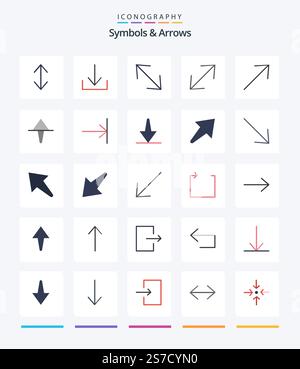Symbols and Arrows 25 Flat icon pack including . symbolism. . symbols ...