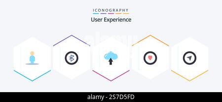 User Experience 25 Flat icon pack including . pointer. up. mouse. circle Stock Vector