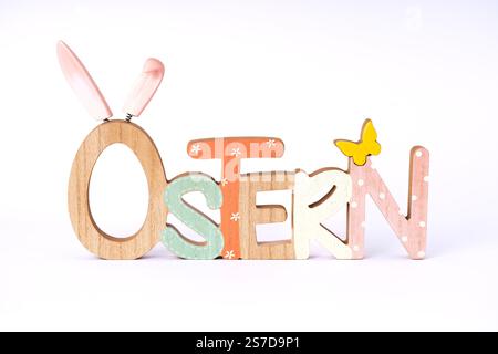 Easter motif Setup on white background 1 Stock Photo