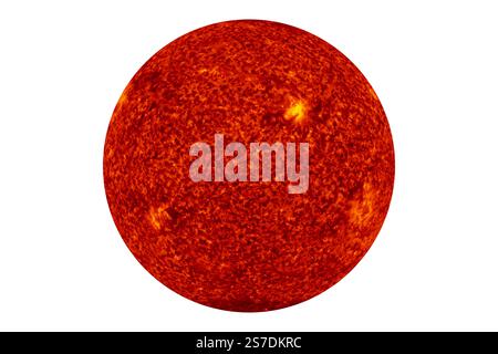 Sun isolated on white background. Elements of this image furnished by NASA. High quality photo Stock Photo