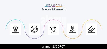 Science Line 5 Icon Pack Including chemistry. inheritance. infection ...