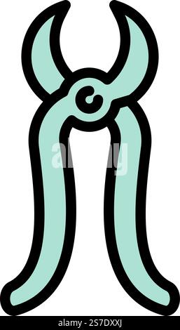 Carpenter pliers icon outline vector. Carpentry tool. Table power. Carpenter pliers icon outline vector. Carpentry tool Stock Vector