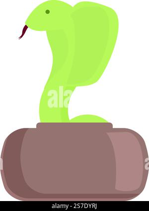 Snake box icon cartoon vector. Indian charmer. Asian care. Snake box ...