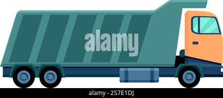 Dumper truck icon cartoon vector. Tipper dump. Machine vehicle. Dumper truck icon cartoon vector. Tipper dump Stock Vector