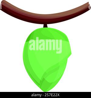 Silk cocoon icon cartoon vector. Natural life. Cute tree Stock Vector ...