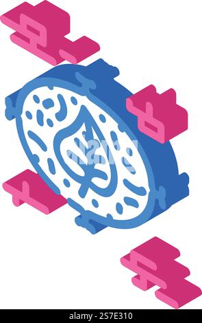 wall sculpture living room isometric icon vector. wall sculpture living room sign. isolated symbol illustration. wall sculpture living room isometric icon vector illustration Stock Vector