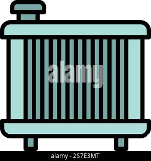 Car coolant radiator icon outline vector. Auto engine. Oil part. Car coolant radiator icon outline vector. Auto engine Stock Vector