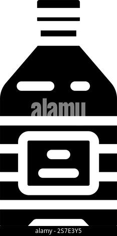 mineral water plastic bottle glyph icon vector illustration Stock ...