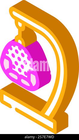 hammock chair living room isometric icon vector. hammock chair living room sign. isolated symbol illustration. hammock chair living room isometric icon vector illustration Stock Vector