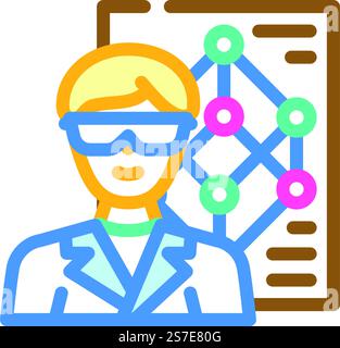 materials engineer technology color icon vector illustration Stock ...