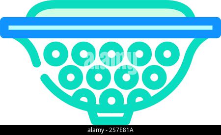 sink strainer home interior color icon vector. sink strainer home interior sign. isolated symbol illustration. sink strainer home interior color icon vector illustration Stock Vector