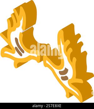 moose horn animal isometric icon vector. moose horn animal sign. isolated symbol illustration. moose horn animal isometric icon vector illustration Stock Vector