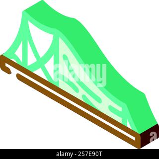 outdoor tent vacation isometric icon vector. outdoor tent vacation sign. isolated symbol illustration. outdoor tent vacation isometric icon vector illustration Stock Vector