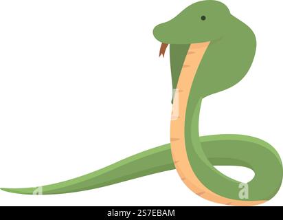 Cobra icon cartoon vector. King snake. Head face. Cobra icon cartoon vector. King snake Stock Vector