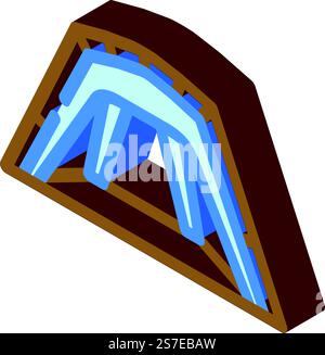 equipment tent vacation isometric icon vector. equipment tent vacation sign. isolated symbol illustration. equipment tent vacation isometric icon vector illustration Stock Vector