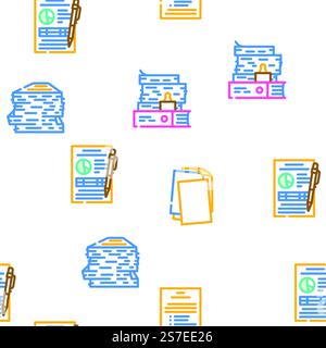 paper white torn empty vector seamless pattern thin line illustration. paper white torn empty vector seamless pattern Stock Vector
