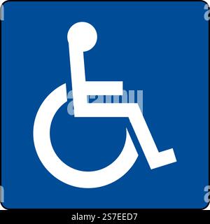 International Symbol of Accessibility Sign On White Background Stock Vector