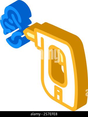 steam cleaner home accessory isometric icon vector. steam cleaner home accessory sign. isolated symbol illustration. steam cleaner home accessory isometric icon vector illustration Stock Vector