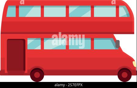 Old london bus icon cartoon vector. Double decker. Street travel. Old london bus icon cartoon vector. Double decker Stock Vector