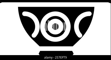 stainless steel colander kitchen cookware glyph icon vector. stainless steel colander kitchen cookware sign. isolated symbol illustration. stainless steel colander kitchen cookware glyph icon vector illustration Stock Vector