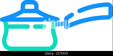 ceramic saucepan kitchen cookware color icon vector. ceramic saucepan kitchen cookware sign. isolated symbol illustration. ceramic saucepan kitchen cookware color icon vector illustration Stock Vector