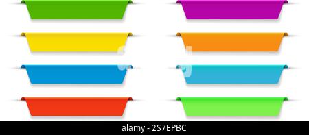 Infographic vivid ribbons. Banners templates for numbers, tabs labels vector options elements design. Illustration of ribbon label and sticker tab. Infographic vivid ribbons. Banners templates for numbers, tabs labels vector options elements design Stock Vector