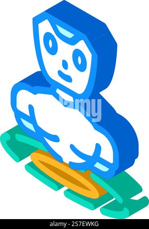 modern chat bot isometric icon vector. modern chat bot sign. isolated symbol illustration. modern chat bot isometric icon vector illustration Stock Vector