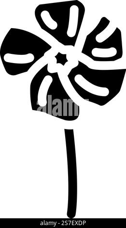 periwinkle flower spring glyph icon vector. periwinkle flower spring sign. isolated symbol illustration. periwinkle flower spring glyph icon vector illustration Stock Vector