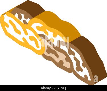 raisins dried fruit isometric icon vector. raisins dried fruit sign. isolated symbol illustration. raisins dried fruit isometric icon vector illustration Stock Vector