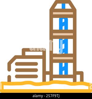 core drilling steel production color icon vector. core drilling steel production sign. isolated symbol illustration. core drilling steel production color icon vector illustration Stock Vector