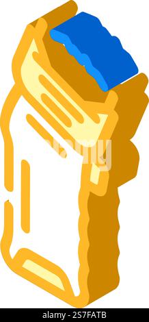 taser gun crime isometric icon vector. taser gun crime sign. isolated symbol illustration. taser gun crime isometric icon vector illustration Stock Vector