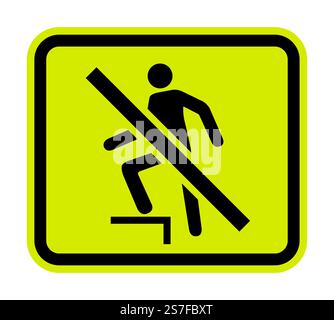 No Stepping Symbol On White Background Stock Vector