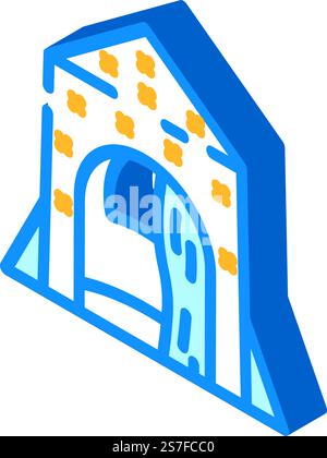 play tent toy baby isometric icon vector. play tent toy baby sign. isolated symbol illustration. play tent toy baby isometric icon vector illustration Stock Vector