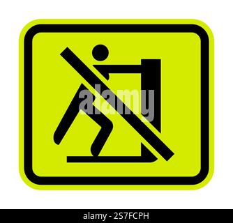 Symbol No Reaching label Stock Vector