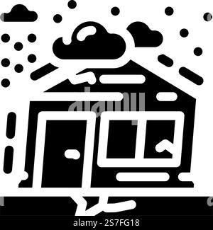 nature apocalypse glyph icon vector. nature apocalypse sign. isolated symbol illustration. nature apocalypse glyph icon vector illustration Stock Vector
