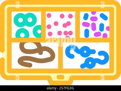 bead jewelry making kit toy baby color icon vector. bead jewelry making kit toy baby sign. isolated symbol illustration. bead jewelry making kit toy baby color icon vector illustration Stock Vector