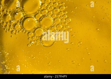 Set of transparent bubbles with golden tones perfect for backgrounds and textures Stock Photo