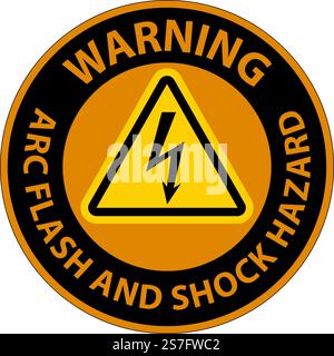 Warning Floor Sign Arc Flash And Shock Hazard Stock Vector