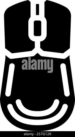 mouse gaming pc glyph icon vector. mouse gaming pc sign. isolated symbol illustration. mouse gaming pc glyph icon vector illustration Stock Vector