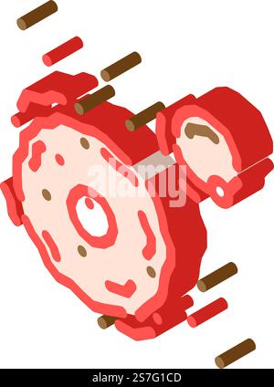 mars crater planet isometric icon vector. mars crater planet sign. isolated symbol illustration. mars crater planet isometric icon vector illustration Stock Vector