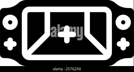 tablet gaming glyph icon vector. tablet gaming sign. isolated symbol illustration. tablet gaming glyph icon vector illustration Stock Vector