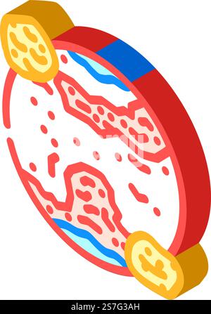 red planet mars planet isometric icon vector. red planet mars planet sign. isolated symbol illustration. red planet mars planet isometric icon vector illustration Stock Vector