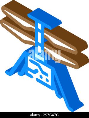 mars helicopter planet isometric icon vector. mars helicopter planet sign. isolated symbol illustration. mars helicopter planet isometric icon vector illustration Stock Vector