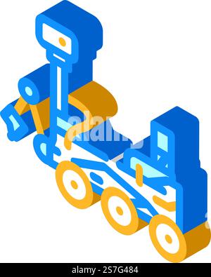 mars rover planet isometric icon vector. mars rover planet sign. isolated symbol illustration. mars rover planet isometric icon vector illustration Stock Vector