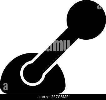 Lever control concept clutch switch on off gearshift transmission gear stick automatic technology icon black color vector illustration image flat style simple. Lever control concept clutch switch on off gearshift transmission gear stick automatic technology icon black color vector illustration image flat style Stock Vector