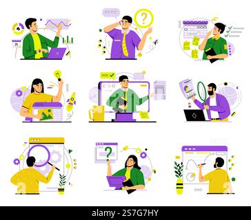People signing contracts. Business project. Startup rocket. Office employee. Work brainstorm. Deal management. Document infographic. Deadline planning Stock Vector