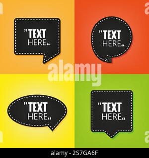 Quotation Speech Bubble. Quote sign icon. Vector illustration image eps. Quotation Speech Bubble. Quote sign icon. Stock Vector