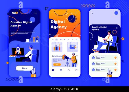 Web ui kit. Digital creativity graphics templates for online web ...